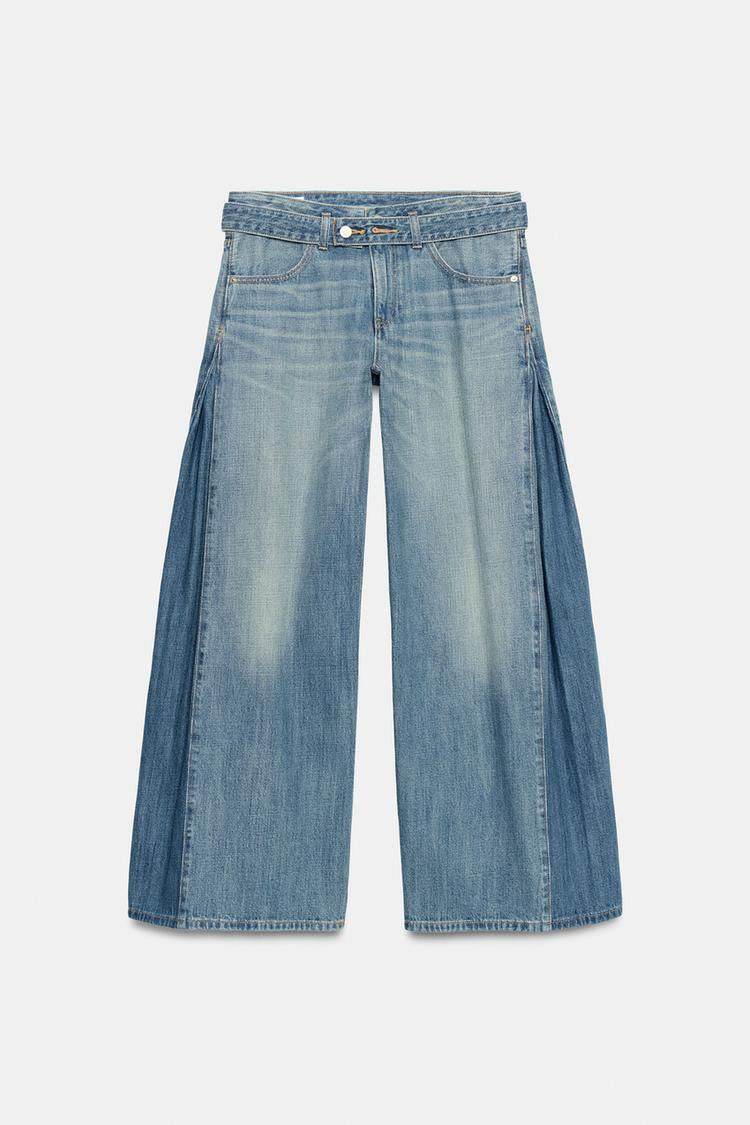 TRF BELTED MID-WAIST JEANS